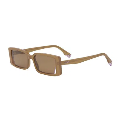 Fendi Mini Sunglasses In Brown