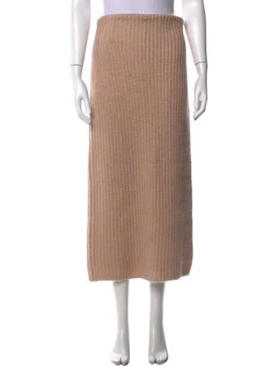 Pre-owned Fendi Mohair Midi Length Skirt In Pink