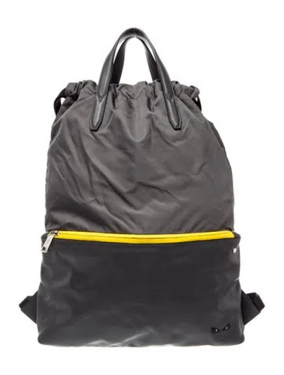Pre-owned Fendi Nylon Backpack In Grey