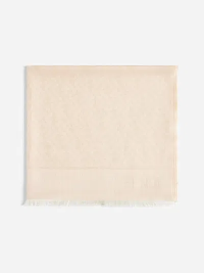Fendi Pink Silk Ff Scarf