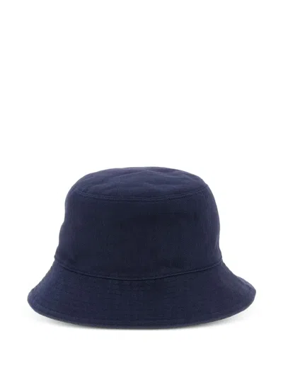 Fendi Reversible Monogram Denim Cap In Blue