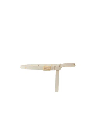 Fendi Tubular Belt In Nude