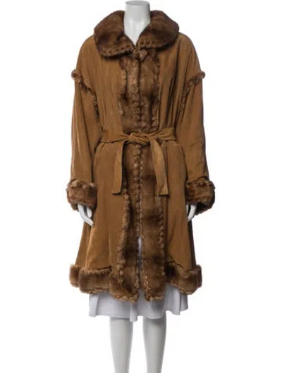 Pre-owned Fendi Vintage 1990's Fur Coat In Brown