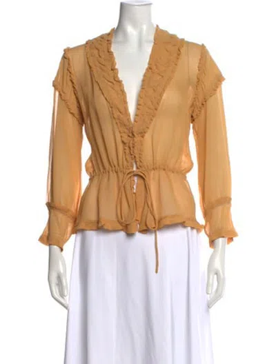 Pre-owned Fendi Vintage 2000's Blouse In Neutrals