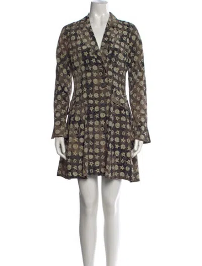 Pre-owned Fendi Vintage Mini Dress In Brown