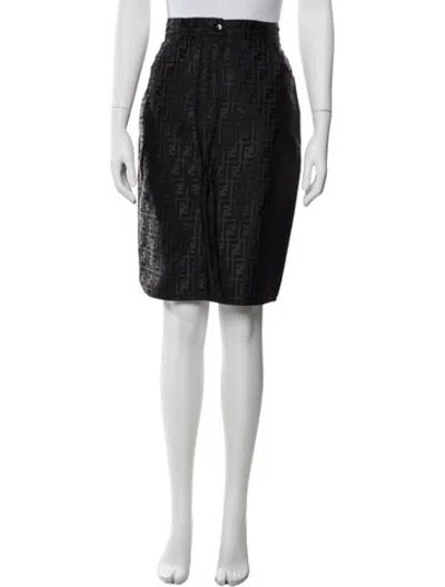 Pre-owned Fendi Vintage Mini Skirt In Black