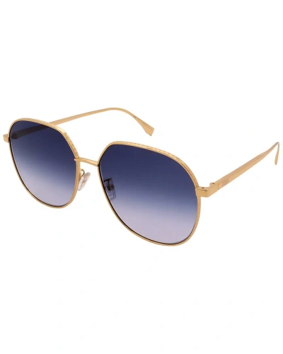 Fendi Women's Fe40069u 59mm Sunglasses In Gold