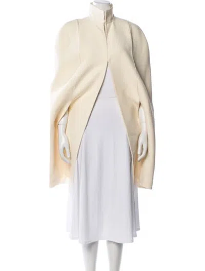 Pre-owned Fendi Wool Coat W/ Tags In Neutrals