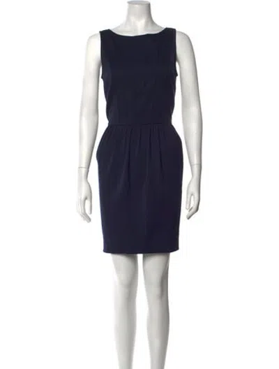 Pre-owned Fendi Wool Mini Dress In Blue