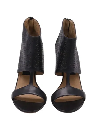 Pre-owned Ferragamo 2010s Pacella Open-toe Heels In Black