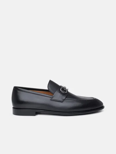 Ferragamo Black Leather Loafers