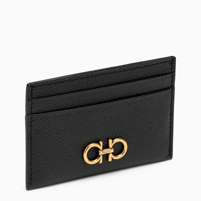 Ferragamo | Black The Gancini Credit Card Holder In Multicolor