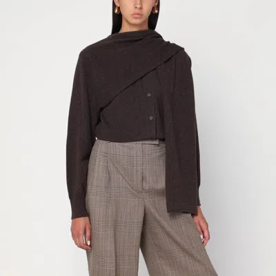 Ferragamo Clay Mélange Cashmere Cardigan In Multi