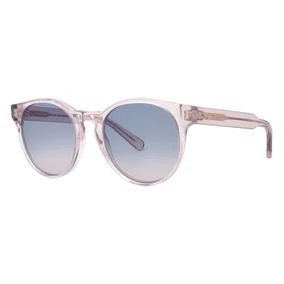 Ferragamo Crystal Detail Sunglasses In Blue