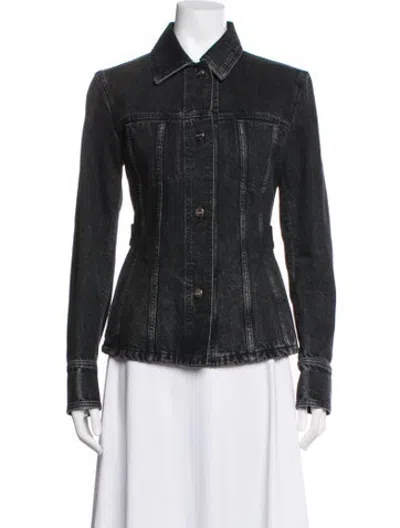 Pre-owned Ferragamo Denim Jacket In Black