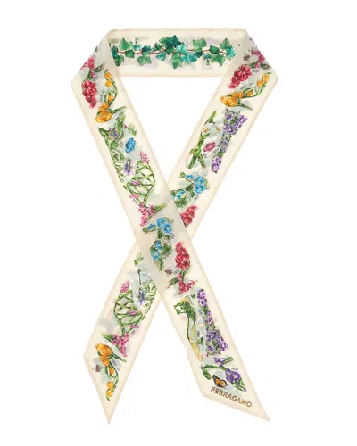 Ferragamo Eden Shoes Print Silk Mini Bandeau In Multi