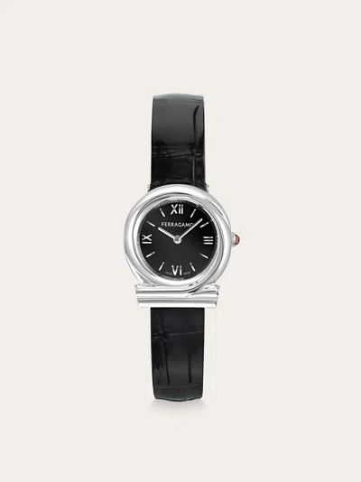 Ferragamo Gancini Twisted Watch In Black