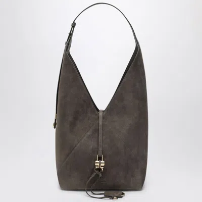 Ferragamo Gray Suede Hobo Bag