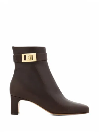 Ferragamo Hug Buckle Ankle Boots In Multi