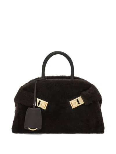 Ferragamo Hug Handbag (xs) In Brown