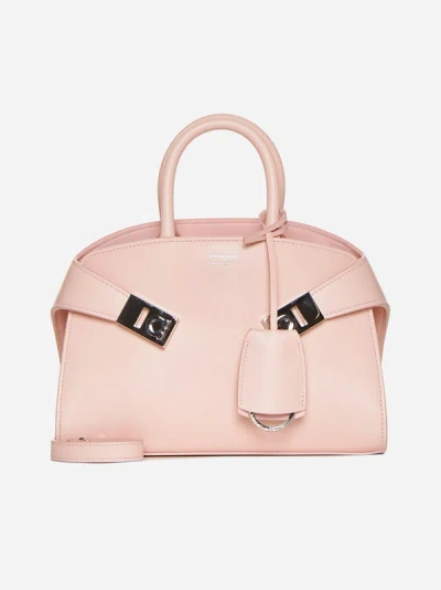 Ferragamo Hug Mini Leather Bag In Pink