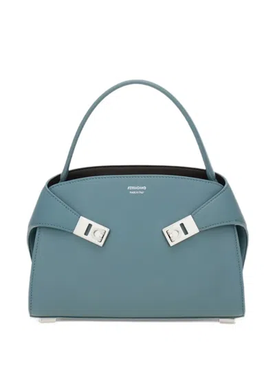 Ferragamo Hug Soft Bicolor Handbag (xs) In Orange