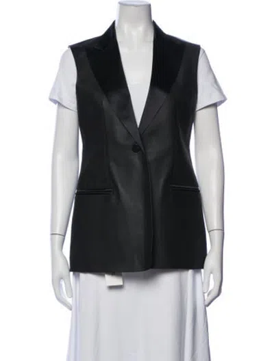 Pre-owned Ferragamo Leather Blazer In Black