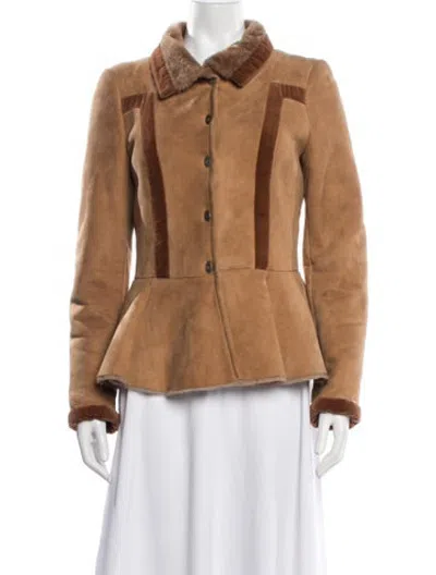 Pre-owned Ferragamo Leather Jacket In Brown