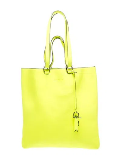 Pre-owned Ferragamo Leather Tote In Green