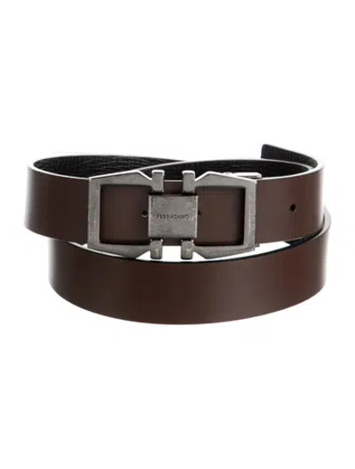 Pre-owned Ferragamo Leather Waist Belt In Black/brown