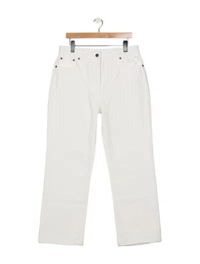 Pre-owned Ferragamo Mid-rise Straight Leg Jeans W/ Tags In White
