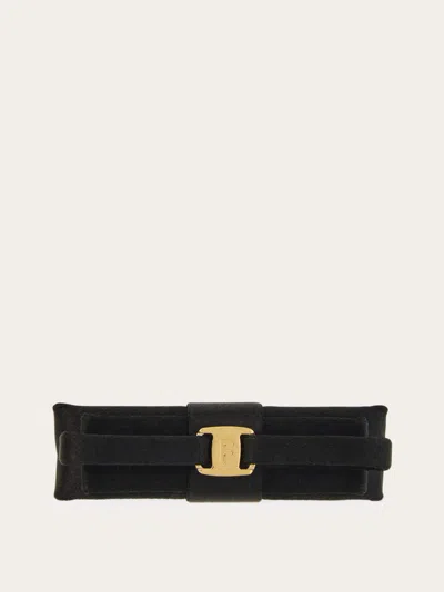 Ferragamo Mini Bow Hair Clip In Gold