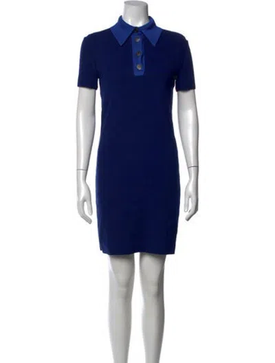 Pre-owned Ferragamo Mini Dress In Blue