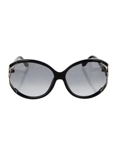 Pre-owned Ferragamo Oversize Gradient Sunglasses In Black