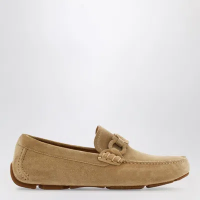 Ferragamo Safari-colored Gancini Driver Loafer