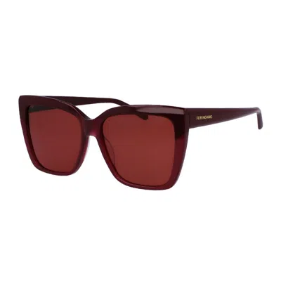Ferragamo Sf1102s Mini Sunglasses In Red
