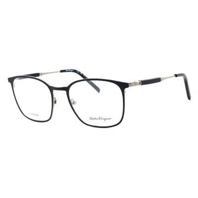 Ferragamo Sf2566 Light Ruthenium Mini Eyeglasses For Men In Black