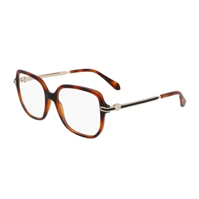 Ferragamo Sf3012 Mini Sunglasses With Clear Demo Lens In Brown