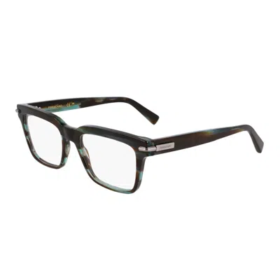 Ferragamo Sf3014 Striped Mini Eyeglasses With Clear Demo Lens In Multi