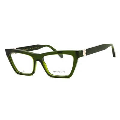 Ferragamo Sf3021 Mini Transparent Green Eyeglasses