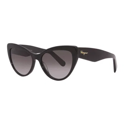 Ferragamo Sf930s Mini Sunglasses With Grey Gradient In Brown