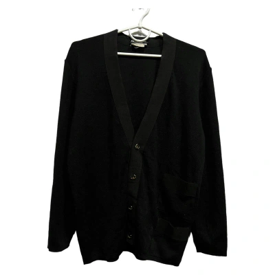 Pre-owned Ferragamo Vintage Salvatore  Sweater Cardigan Size M In Black