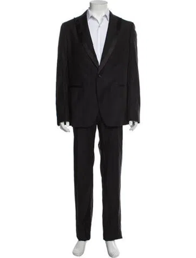 Pre-owned Ferragamo Virgin Wool Two-piece Suit In Grey