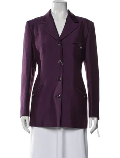 Pre-owned Ferragamo Wool Blazer W/ Tags In Purple