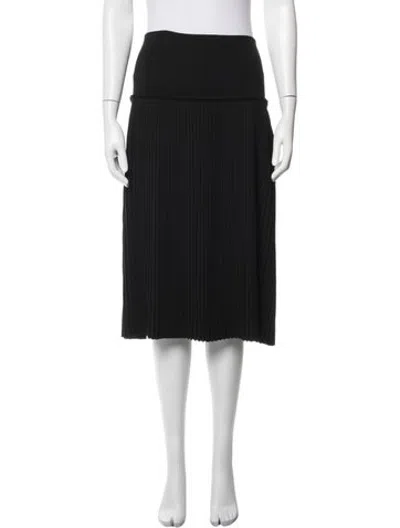 Pre-owned Ferragamo Wool Midi Length Skirt In Black
