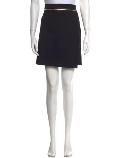 Pre-owned Ferragamo Wool Mini Skirt In Black