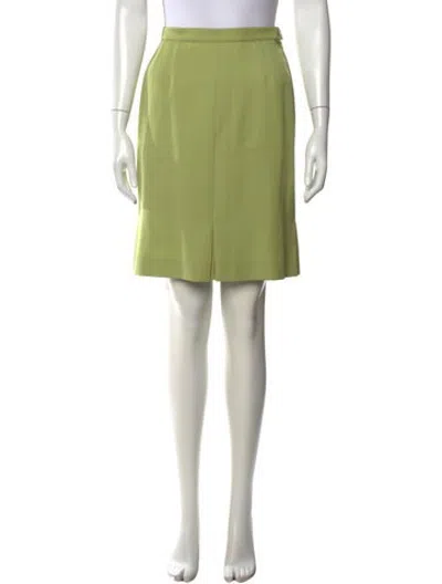 Pre-owned Ferragamo Wool Mini Skirt In Green