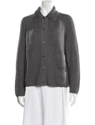 Pre-owned Ferragamo Wool Sweater In Grey