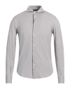 Ferrante Man Shirt Dove Grey Size 38 Cotton