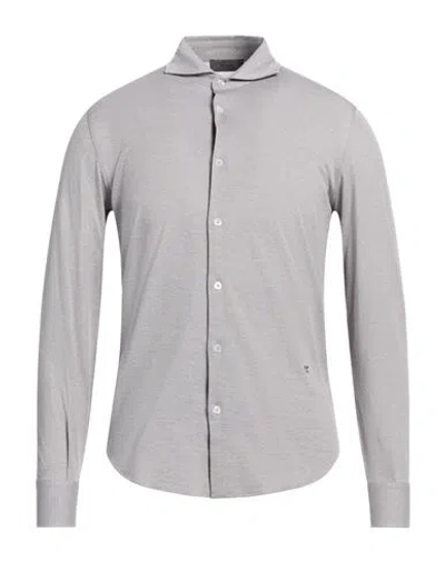 Ferrante Man Shirt Dove Grey Size 38 Cotton